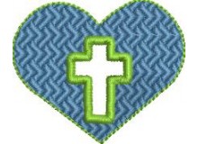 Stickdatei - Herz Kreuz